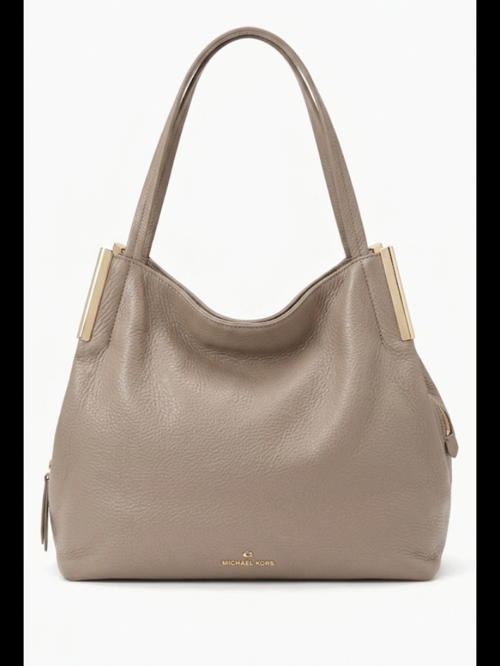 Vince Camuto Tina Tote Satchel Hobo Bag Smokey Quartz, Taupe Grey